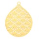 Metal Bohemian pendant Drop Gold